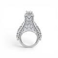 NAGPAL JEWELLERS The Empress Cloak ring, size 15, crafted from silver and adorned with numerous clear cubic zirconia stones in marquise and pear shapes.
