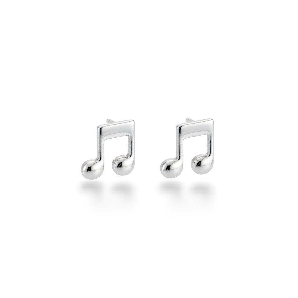 NAGPAL JEWELLERS Musical note studs made of 92.5 silver. Perfect for gifting.