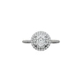 NAGPAL JEWELLERS The Regal Glow diamond halo engagement ring in white gold, size 12.