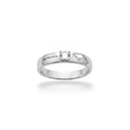 NAGPAL JEWELLERS silver ring with a clear stone and intricate side detailing.