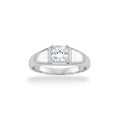 NAGPAL JEWELLERS Sterling Square ring with a princess-cut cubic zirconia stone, size 20.