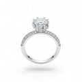 NAGPAL JEWELLERS The Icon ring with a large center stone and pave band, size 15.